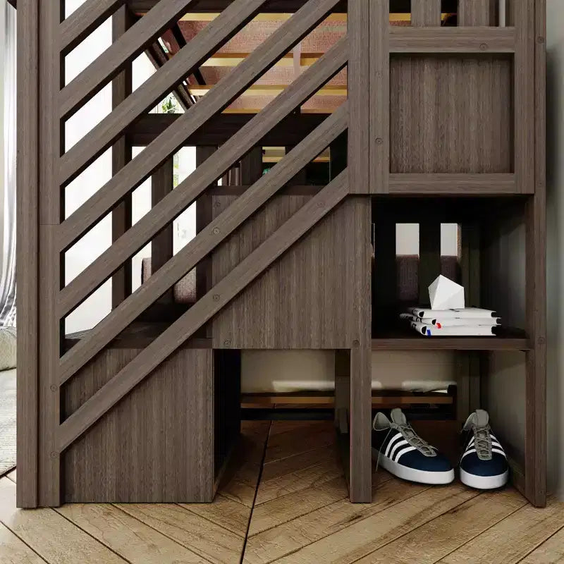 Max & Lily Twin over Twin Staircase Bunk with Trundle