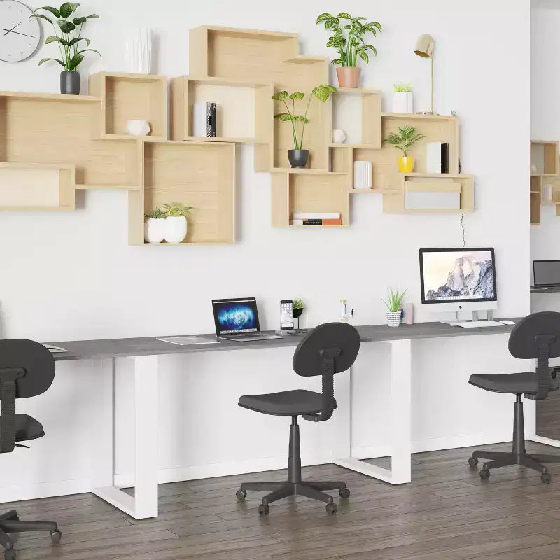 Flash Furniture Modern Commercial Grade Desk Industrial Style Computer Desk Sturdy Home Office Desk - 55 Length