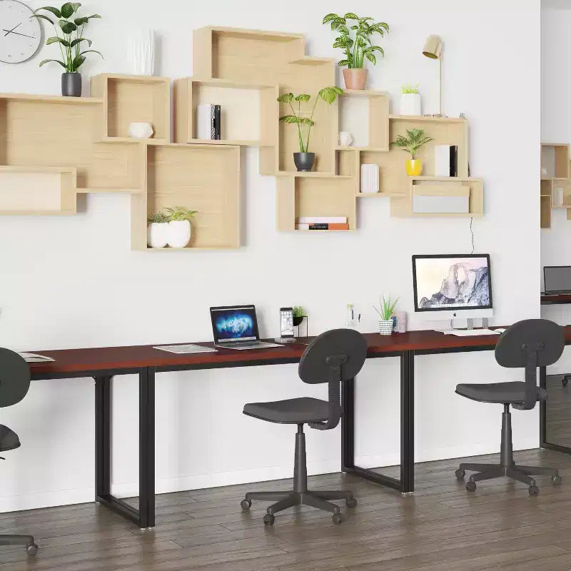 Flash Furniture Modern Commercial Grade Desk Industrial Style Computer Desk Sturdy Home Office Desk - 55 Length