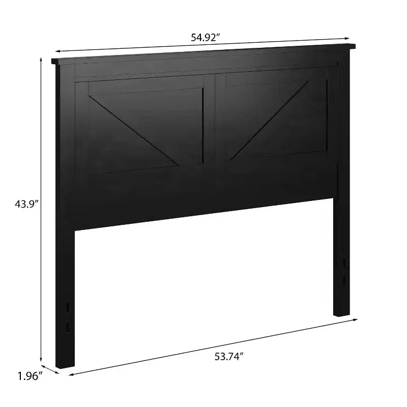 Glenwillow Home Farmhouse Style Wood Panel Headboard