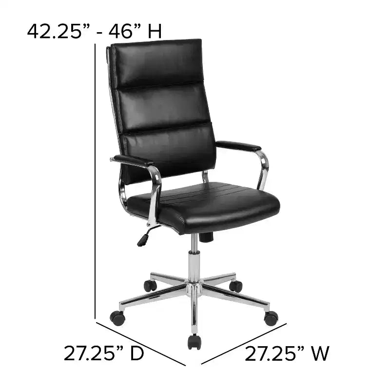Flash Furniture High Back LeatherSoft Contemporary Panel Executive Swivel Office Chair