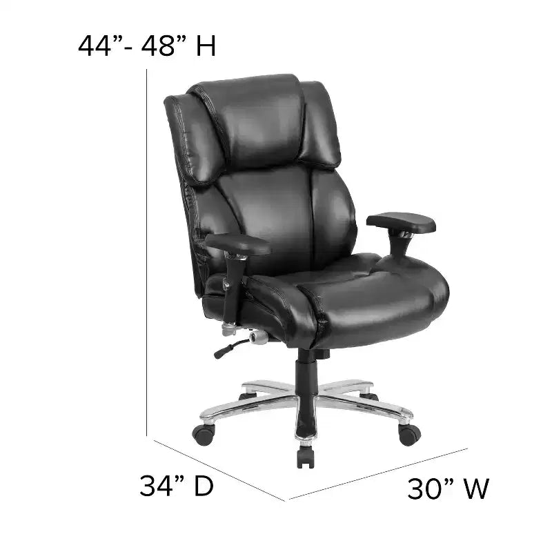 Flash Furniture HERCULES Series 24/7 Intensive Use Big & Tall 400 lb. Rated Executive Swivel Ergonomic Office Chair with Lumbar Knob and Tufted Headrest & Back