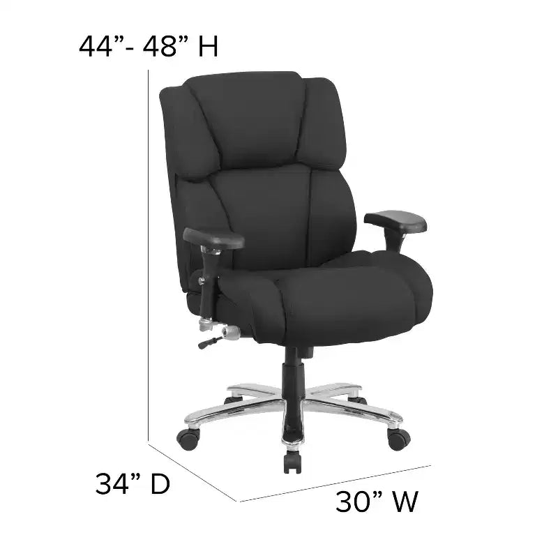 Flash Furniture HERCULES Series 24/7 Intensive Use Big & Tall 400 lb. Rated Executive Swivel Ergonomic Office Chair with Lumbar Knob and Tufted Headrest & Back
