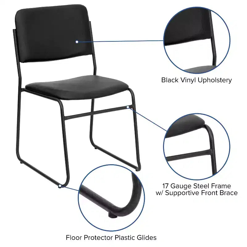 Flash Furniture HERCULES Series 500 lb. Capacity High Density Stacking Chair with Sled Base