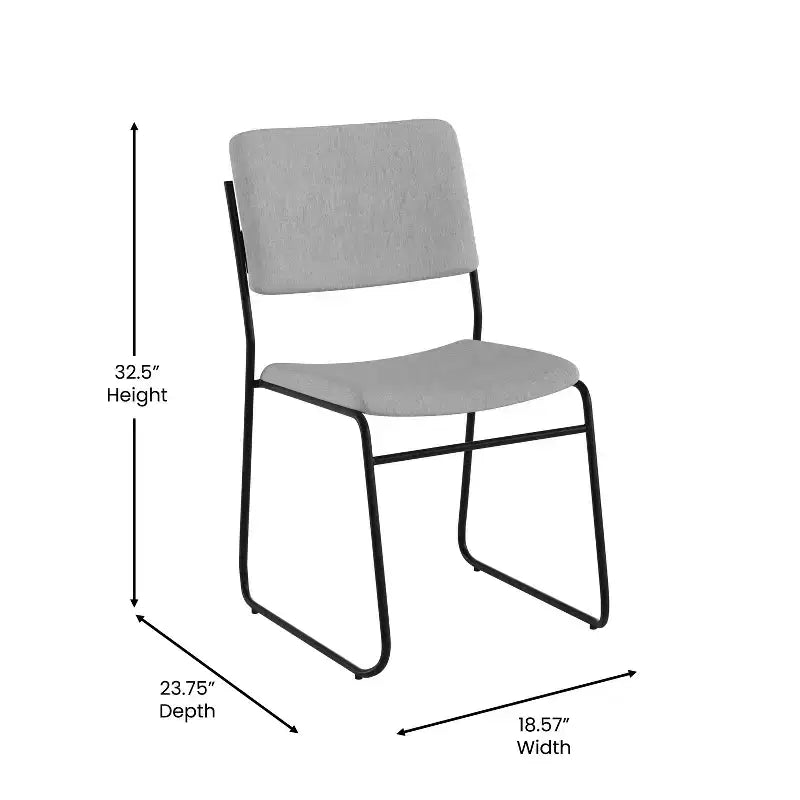 Flash Furniture HERCULES Series 500 lb. Capacity High Density Stacking Chair with Sled Base