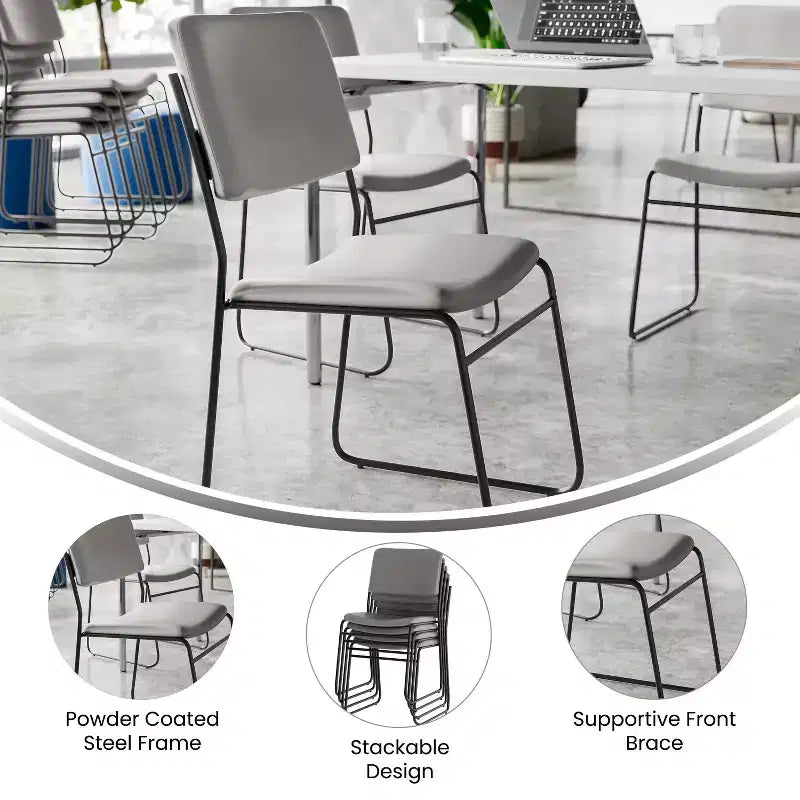Flash Furniture HERCULES Series 500 lb. Capacity High Density Stacking Chair with Sled Base
