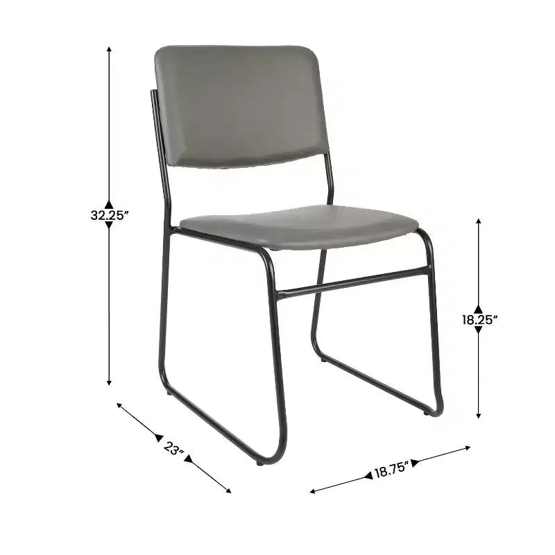 Flash Furniture HERCULES Series 500 lb. Capacity High Density Stacking Chair with Sled Base