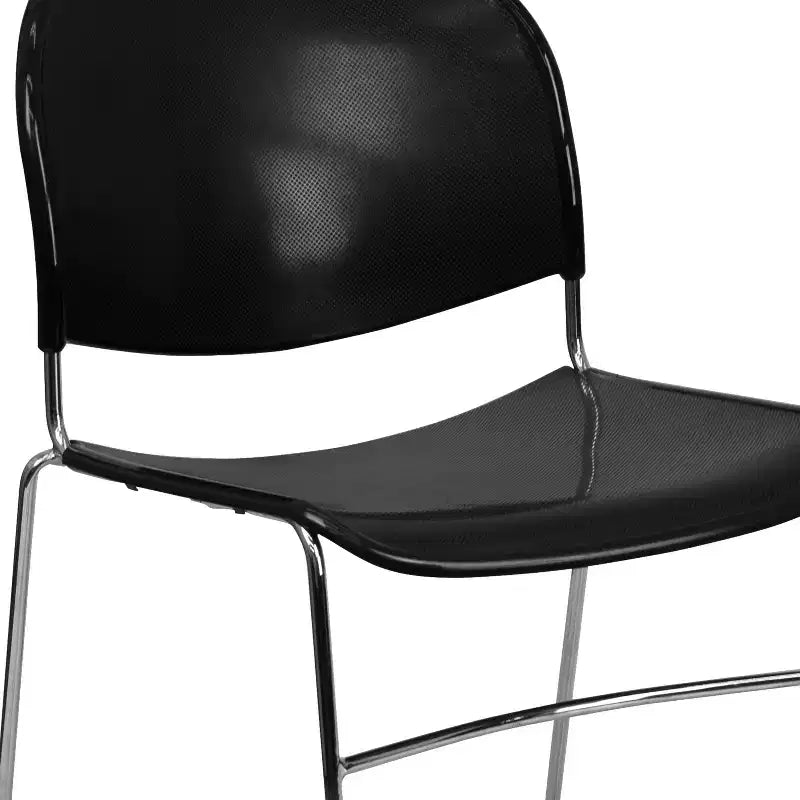 Flash Furniture HERCULES Series 880 lb. Capacity Ultra-Compact Stack Chair with Metal Frame