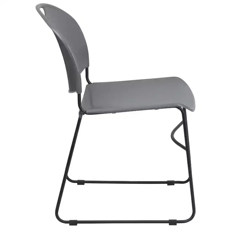 Flash Furniture HERCULES Series 880 lb. Capacity Ultra-Compact Stack Chair with Metal Frame