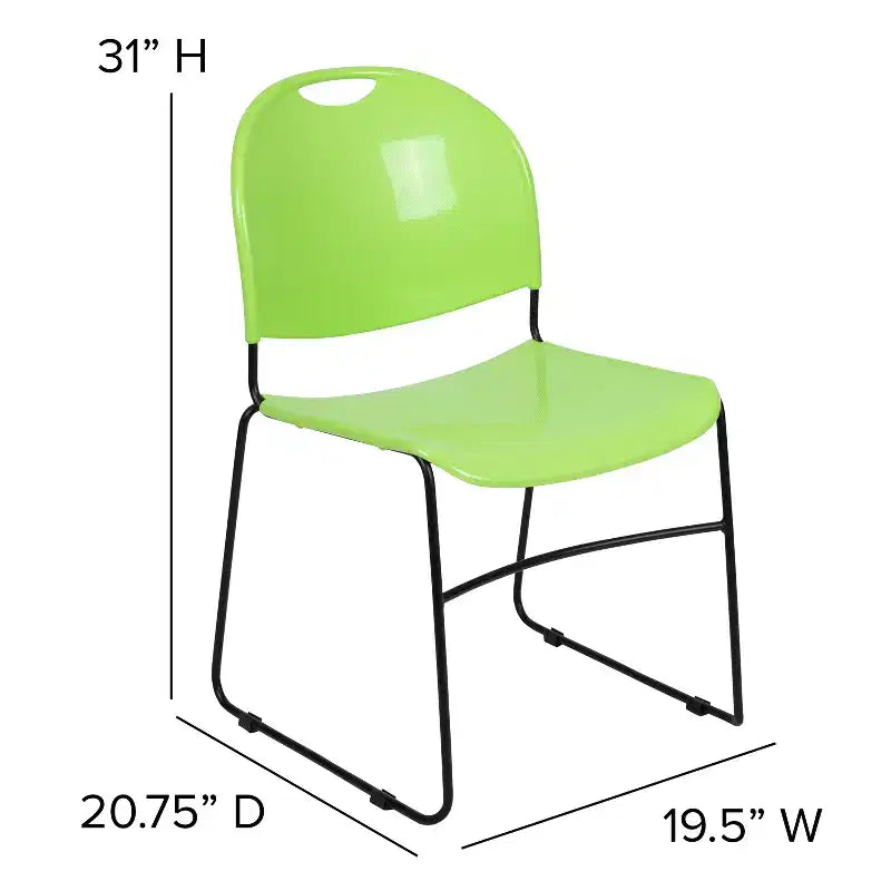 Flash Furniture HERCULES Series 880 lb. Capacity Ultra-Compact Stack Chair with Metal Frame