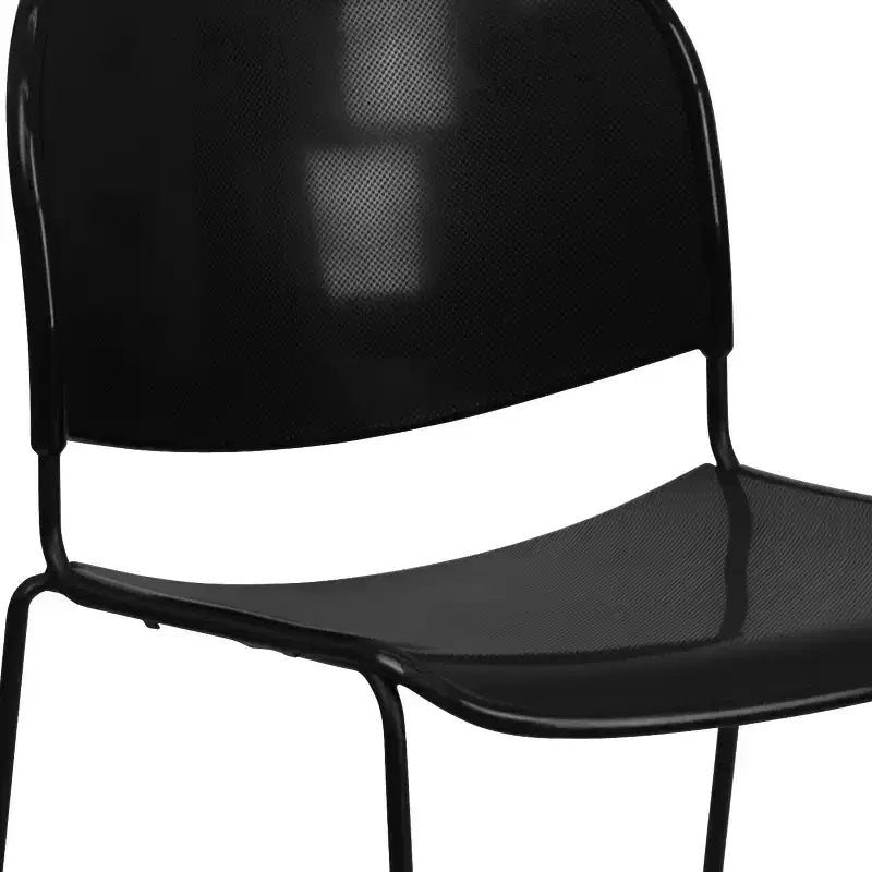Flash Furniture HERCULES Series 880 lb. Capacity Ultra-Compact Stack Chair with Metal Frame