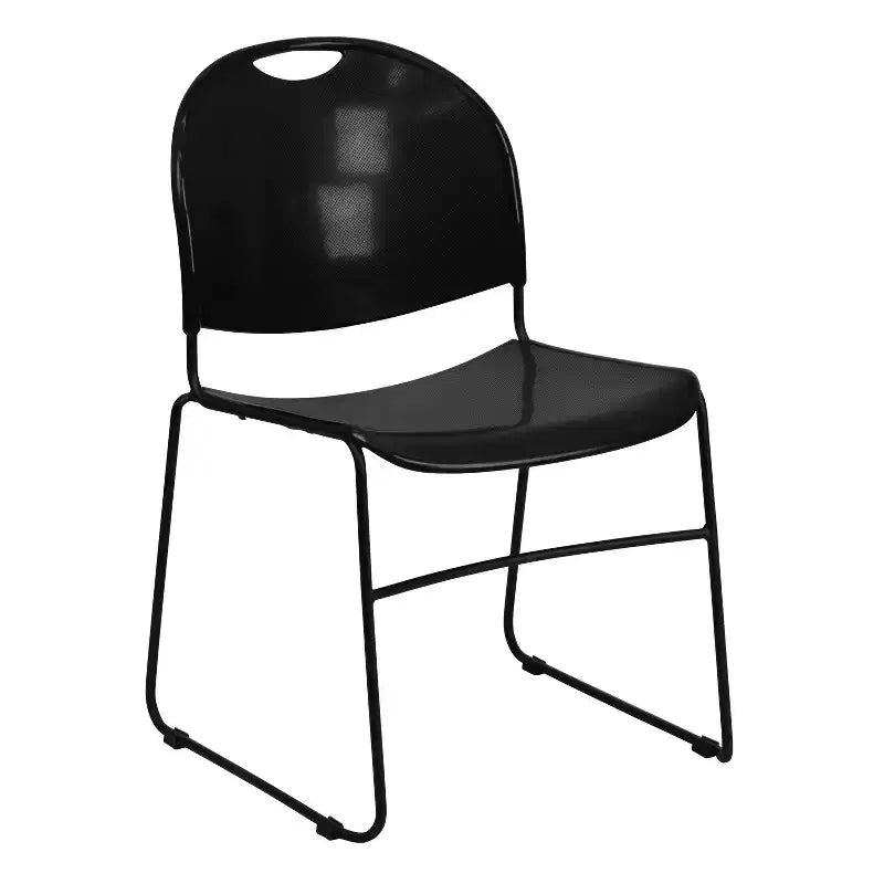 Flash Furniture HERCULES Series 880 lb. Capacity Ultra-Compact Stack Chair with Metal Frame