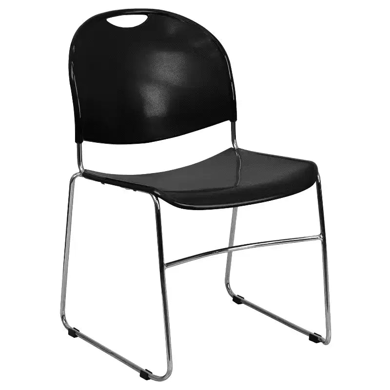 Flash Furniture HERCULES Series 880 lb. Capacity Ultra-Compact Stack Chair with Metal Frame