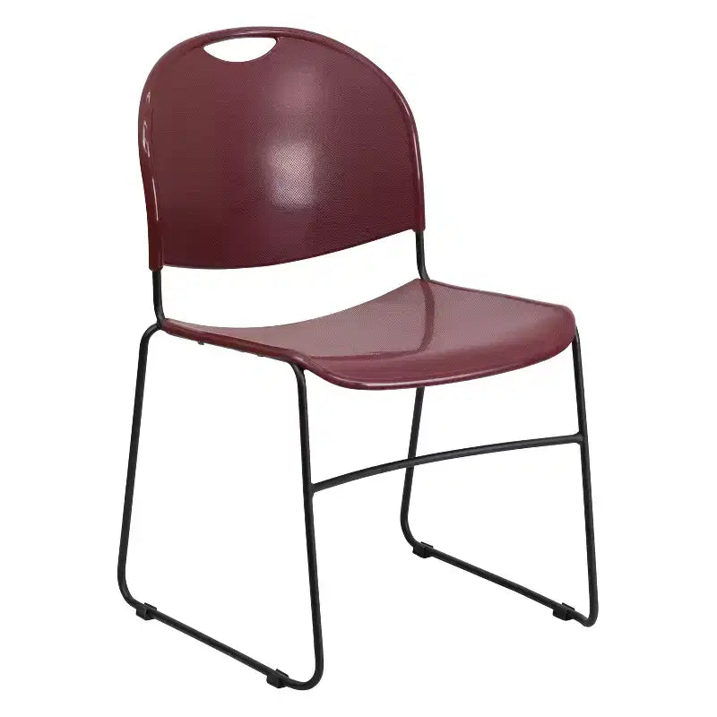 Flash Furniture HERCULES Series 880 lb. Capacity Ultra-Compact Stack Chair with Metal Frame