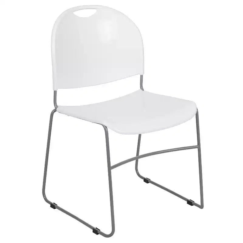 Flash Furniture HERCULES Series 880 lb. Capacity Ultra-Compact Stack Chair with Metal Frame