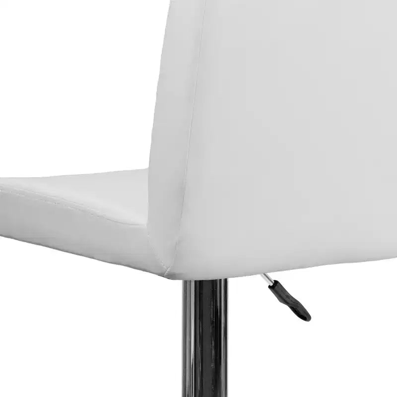 Flash Furniture Contemporary Vinyl Adjustable Height Barstool with Panel Back and Chrome Base