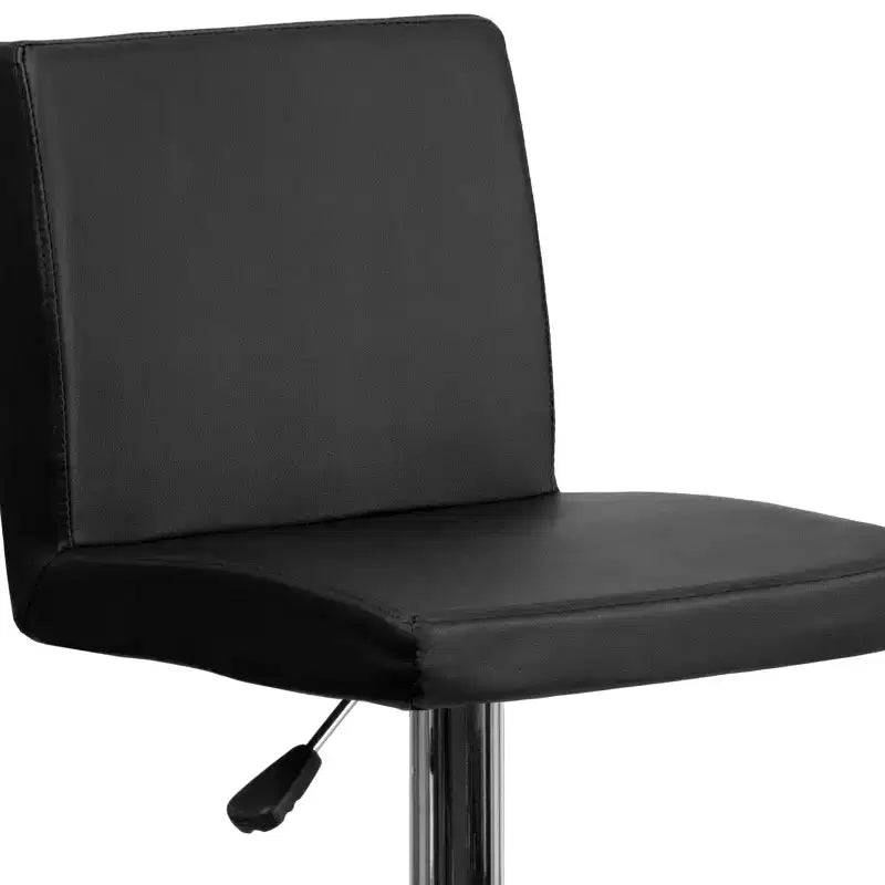 Flash Furniture Contemporary Vinyl Adjustable Height Barstool with Panel Back and Chrome Base