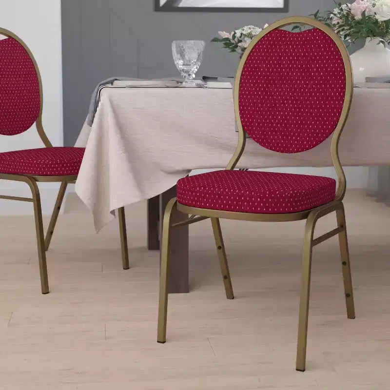 Flash Furniture HERCULES Series Teardrop Back Stacking Banquet Chair