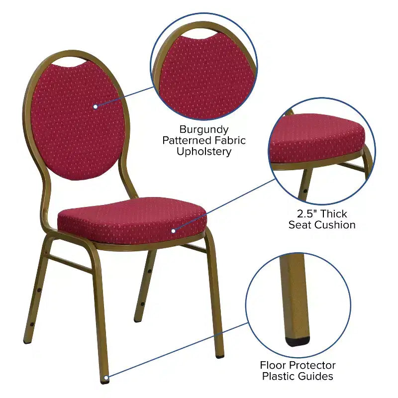 Flash Furniture HERCULES Series Teardrop Back Stacking Banquet Chair