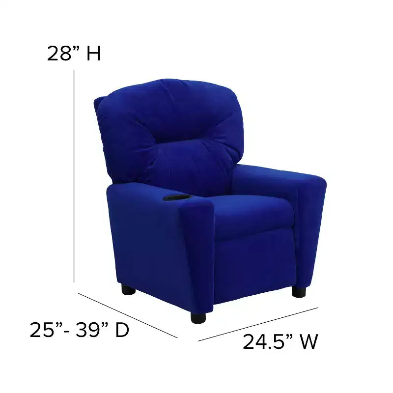 Flash Furniture Contemporary Kids Recliner with Cup Holder