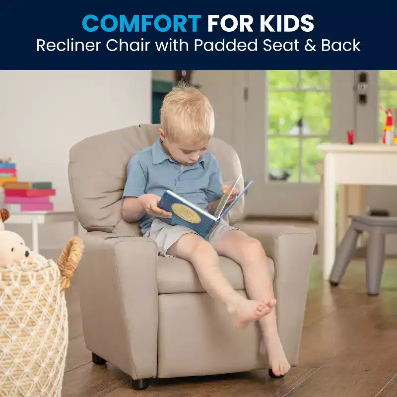Flash Furniture Contemporary Kids Recliner with Cup Holder