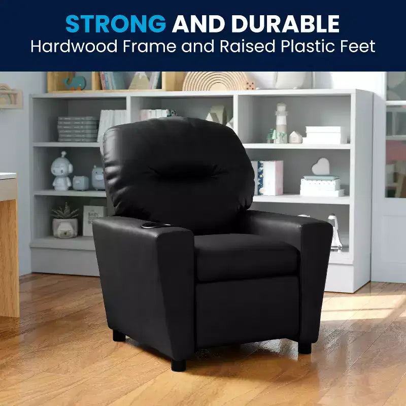 Flash Furniture Contemporary Kids Recliner with Cup Holder