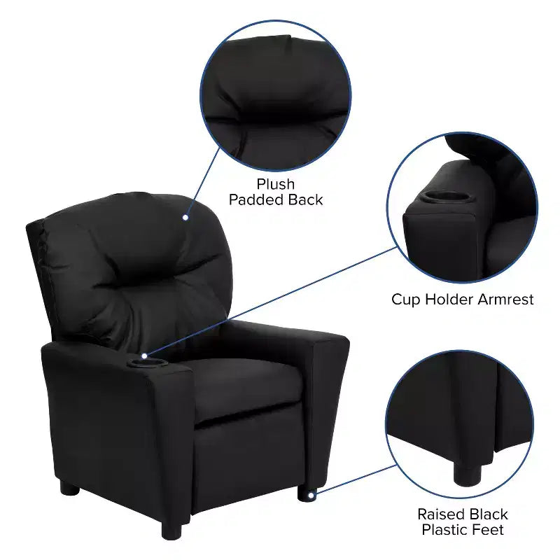 Flash Furniture Contemporary Kids Recliner with Cup Holder