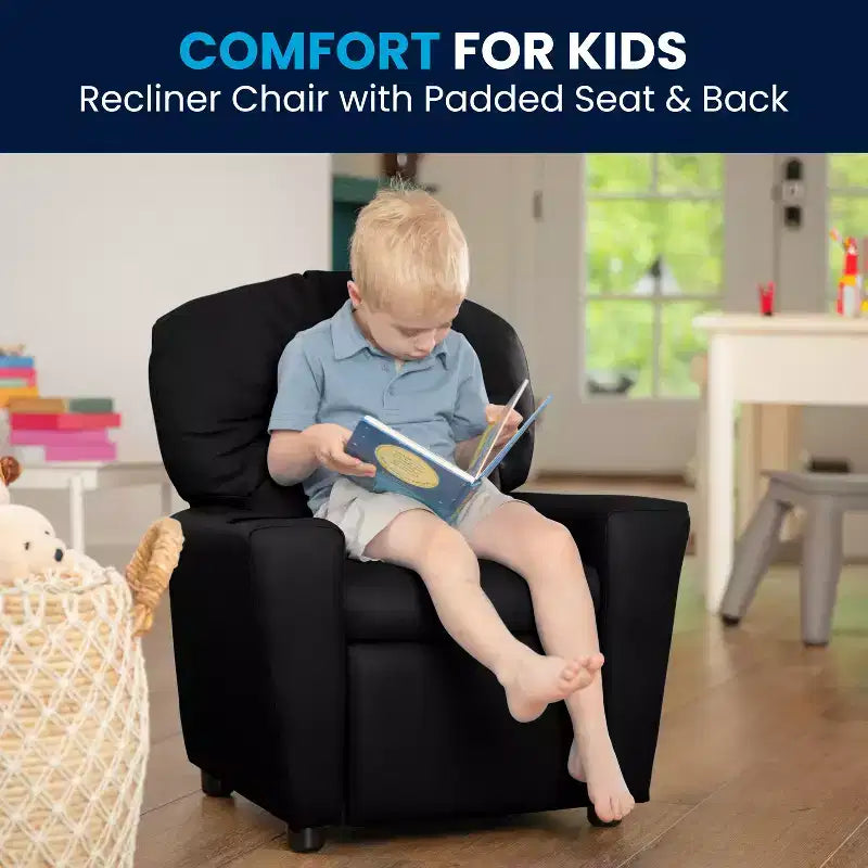 Flash Furniture Contemporary Kids Recliner with Cup Holder