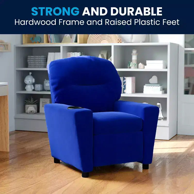Flash Furniture Contemporary Kids Recliner with Cup Holder