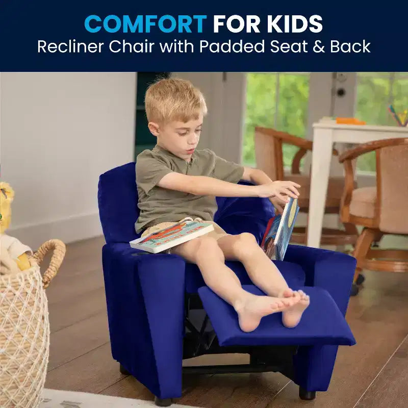 Flash Furniture Contemporary Kids Recliner with Cup Holder