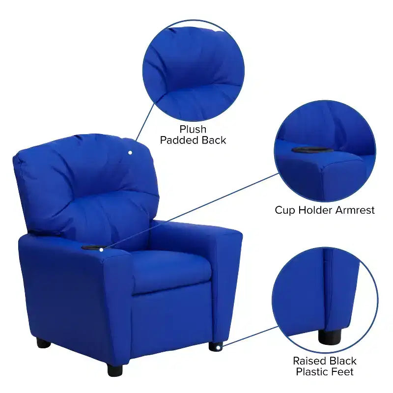 Flash Furniture Contemporary Kids Recliner with Cup Holder