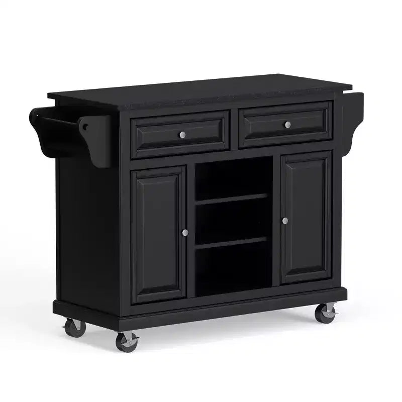 Glenwillow Home Kitchen Cart with Locking Casters