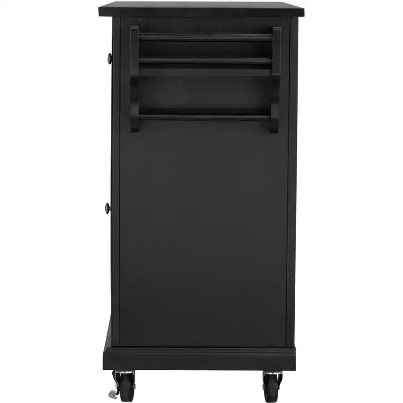 Glenwillow Home Kitchen Cart with Locking Casters
