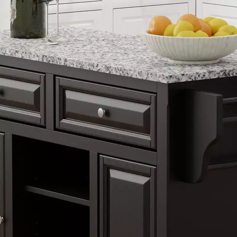 Glenwillow Home Kitchen Cart with Locking Casters