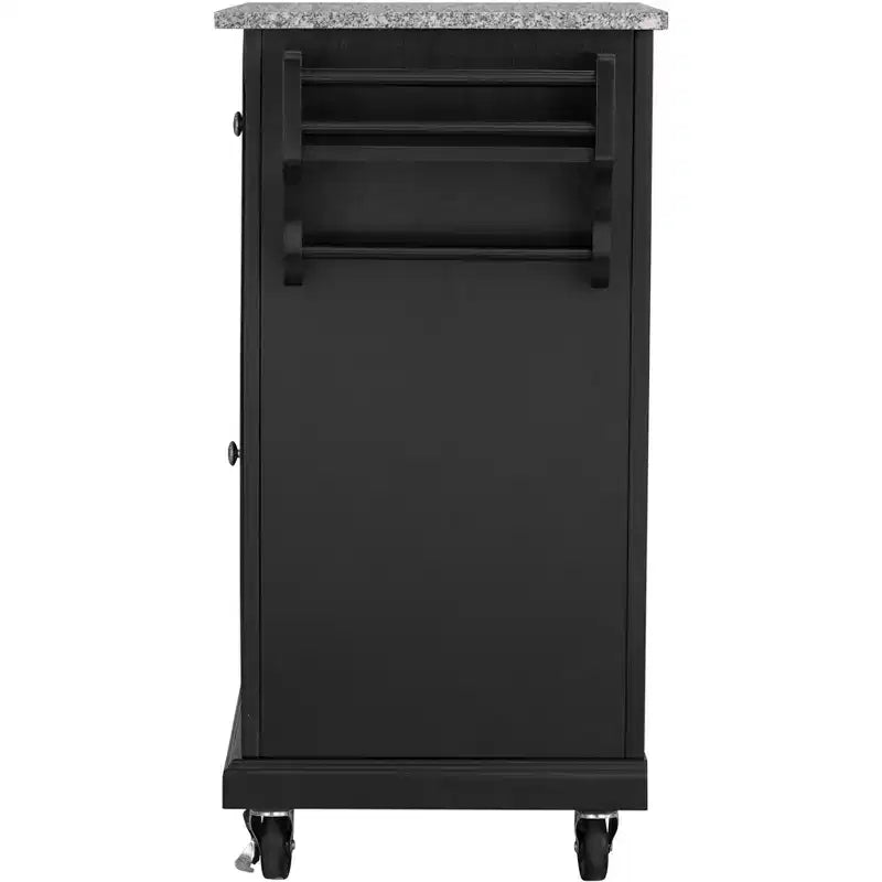 Glenwillow Home Kitchen Cart with Locking Casters