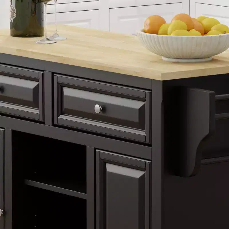 Glenwillow Home Kitchen Cart with Locking Casters