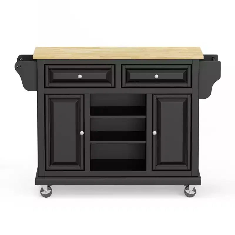 Glenwillow Home Kitchen Cart with Locking Casters