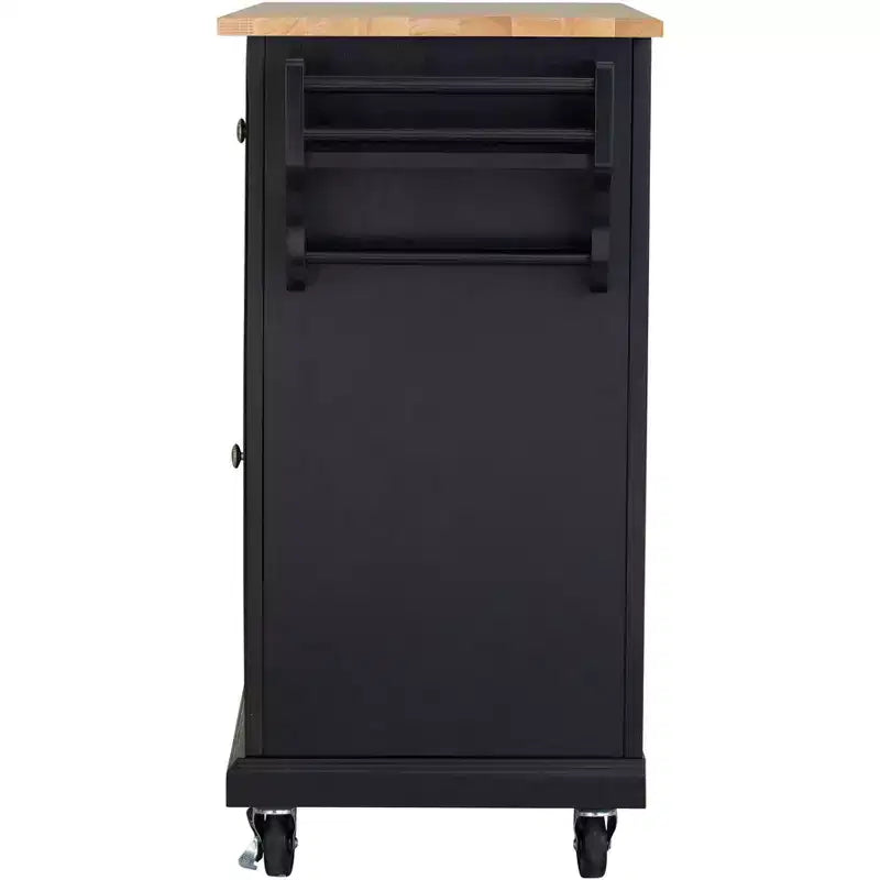 Glenwillow Home Kitchen Cart with Locking Casters