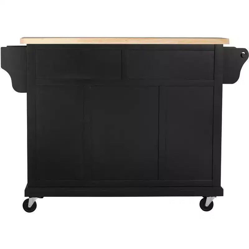 Glenwillow Home Kitchen Cart with Locking Casters