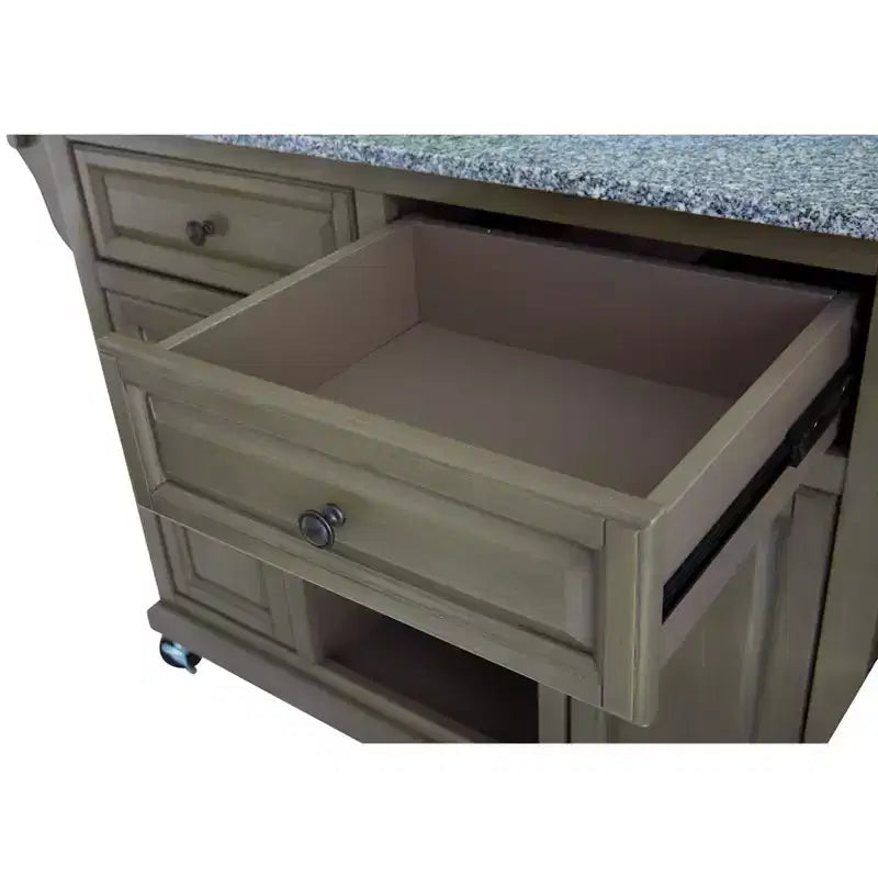 Glenwillow Home Kitchen Cart with Locking Casters