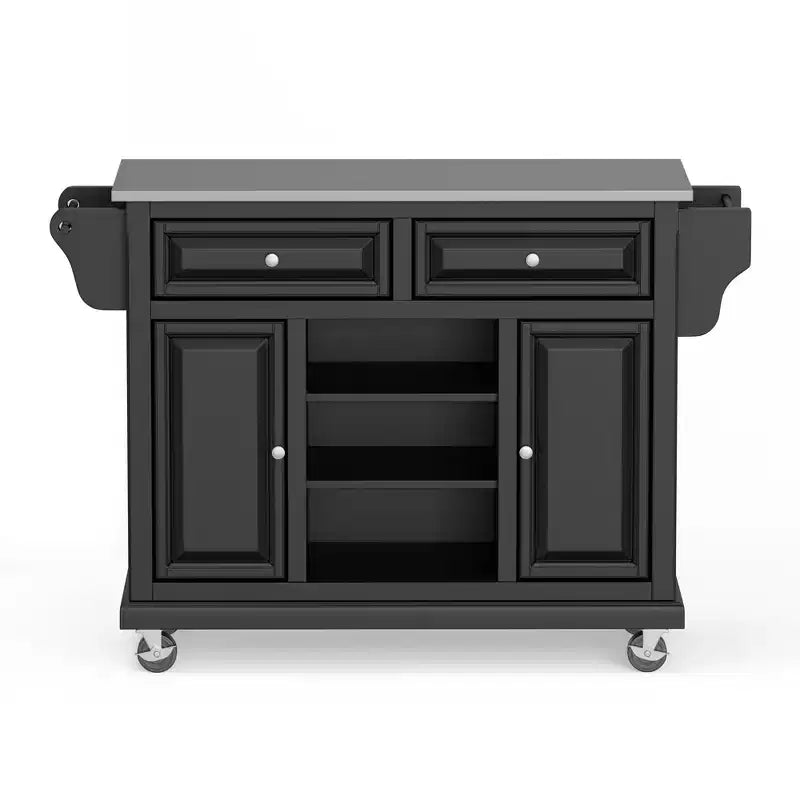 Glenwillow Home Kitchen Cart with Locking Casters