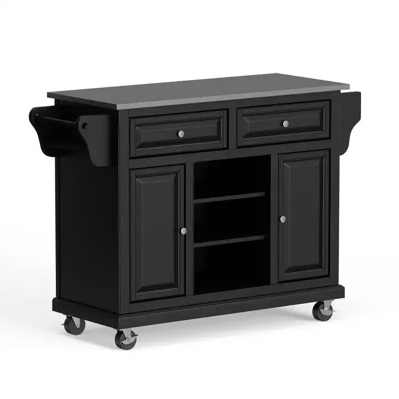 Glenwillow Home Kitchen Cart with Locking Casters
