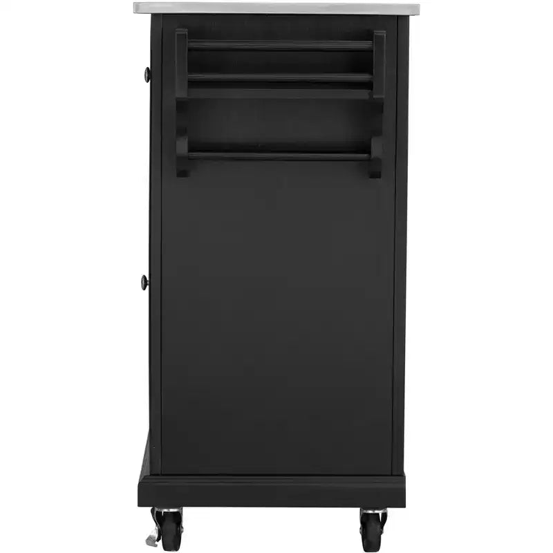 Glenwillow Home Kitchen Cart with Locking Casters