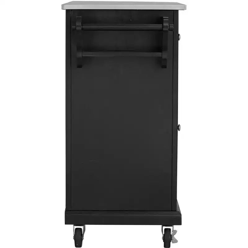 Glenwillow Home Kitchen Cart with Locking Casters