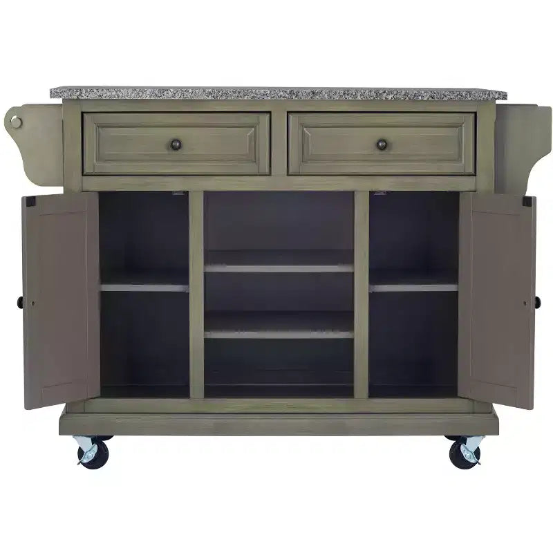 Glenwillow Home Kitchen Cart with Locking Casters