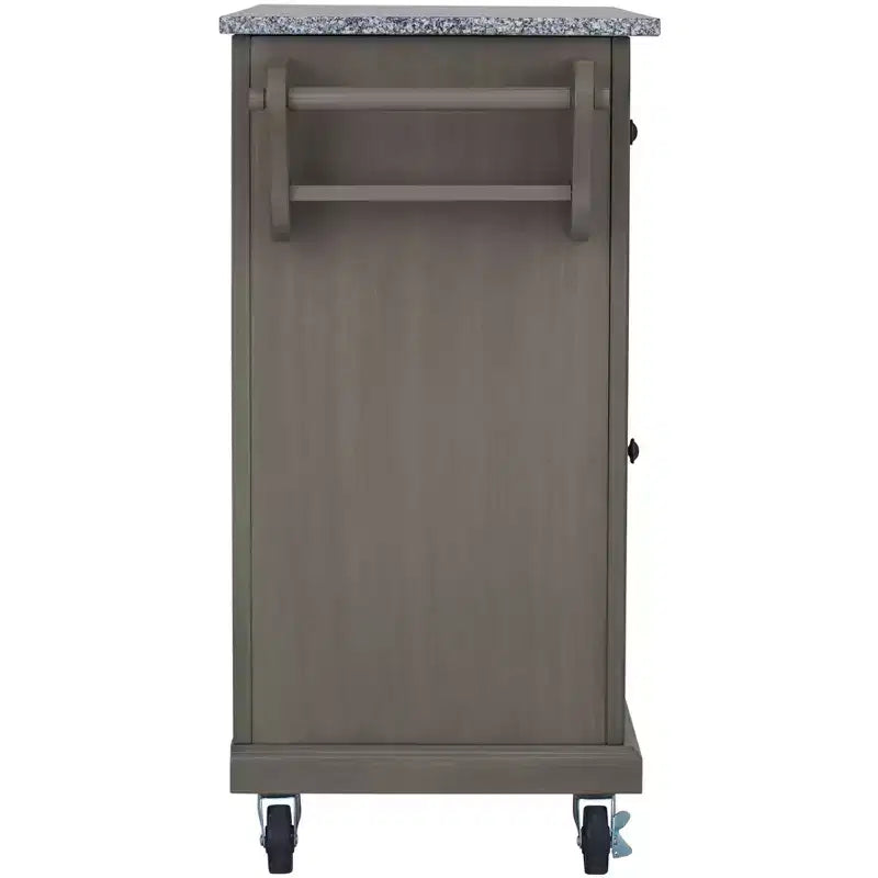 Glenwillow Home Kitchen Cart with Locking Casters