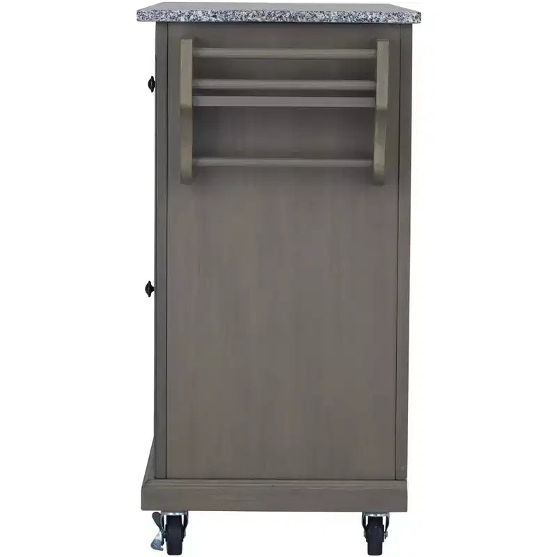 Glenwillow Home Kitchen Cart with Locking Casters