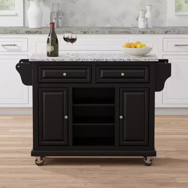 Glenwillow Home Kitchen Cart with Locking Casters