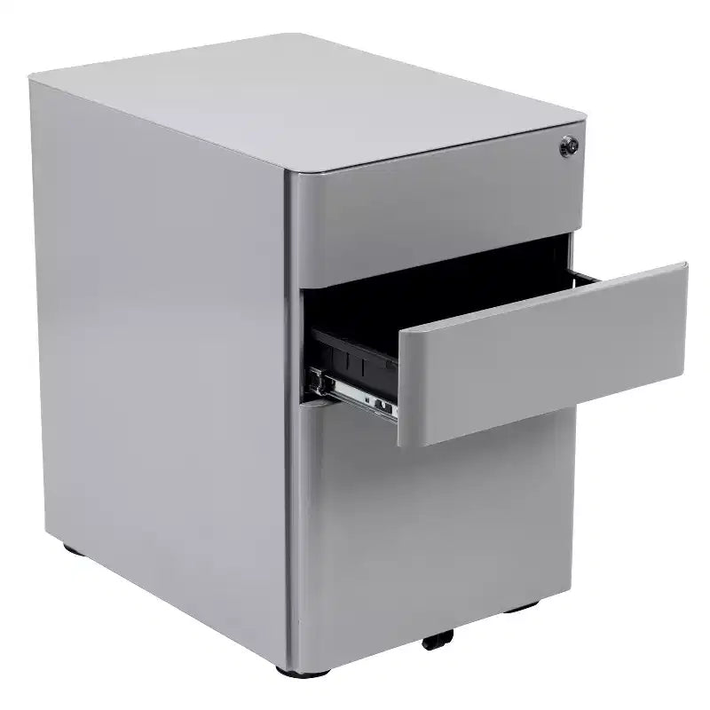 Emma and Oliver Modern 3-Drawer Mobile Locking Filing Cabinet Storage Organizer