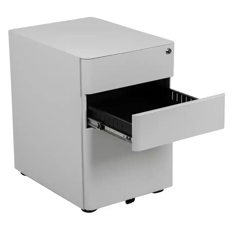 Emma and Oliver Modern 3-Drawer Mobile Locking Filing Cabinet Storage Organizer